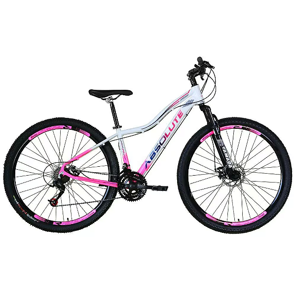 Bicicleta ABSOLUTE HERA Branco/Rosa 21v Tam. 15