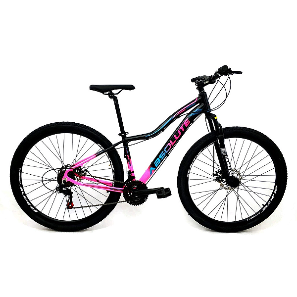 Bicicleta ABSOLUTE HERA Preto/Rosa 21v Tam. 15