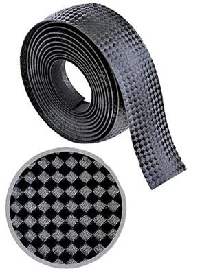 Fita de Guidão c/ Plug Carbono Cromado