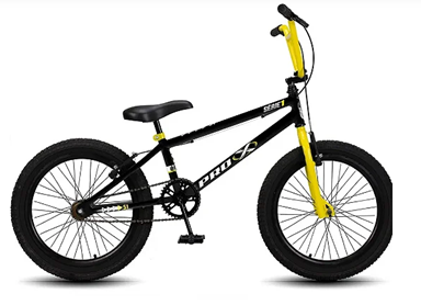 Bicicleta PRO X Aro 20 Preto/Amarelo