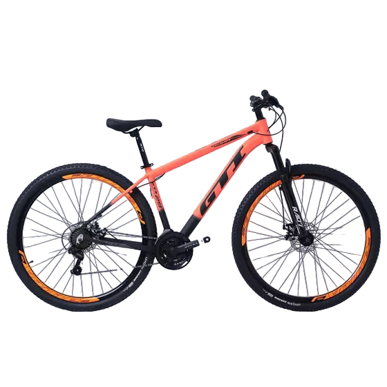 Bicicleta GTI Roma Laranja/Preto 21v Tam. 17