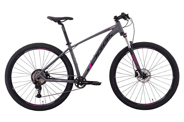 Bicicleta OGGI HACKER HDS ESSA 8V - Tam. 15.5 - Grafite/Rosa/Preto