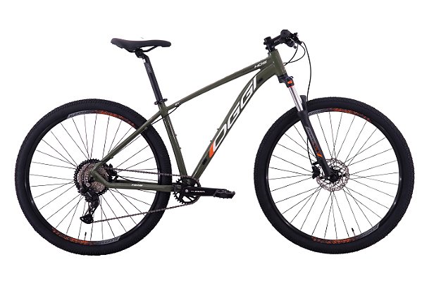 Bicicleta OGGI HACKER HDS ESSA 8V - Tam. 17 -  Verde/Branco/Laranja