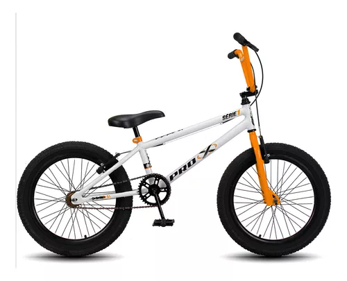 Bicicleta PRO X Aro 20 Branco/Laranja