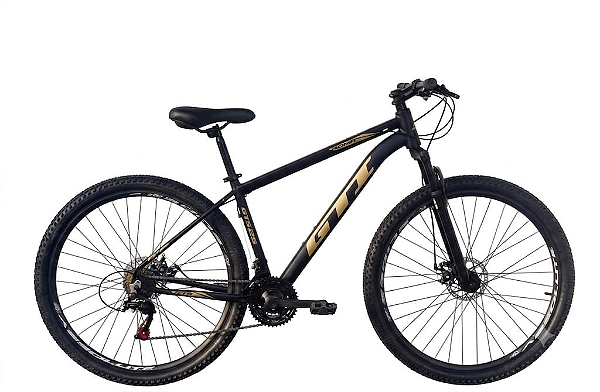 Bicicleta GTI Roma Preto/Dourado 21v Tam. 19
