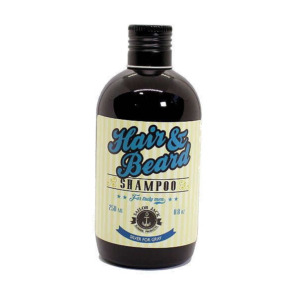 Shampoo para barba e cabelos grisalhos Silver for Gray - Sailor Jack 250ml