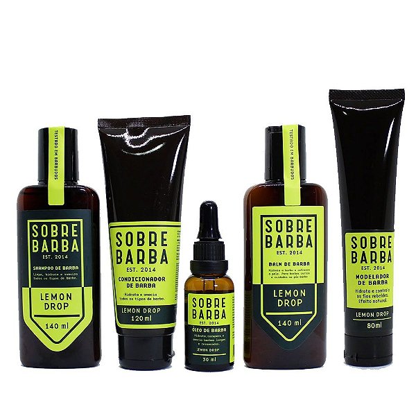 Kit cuidado completo com a barba Lemon Drop Sobrebarba