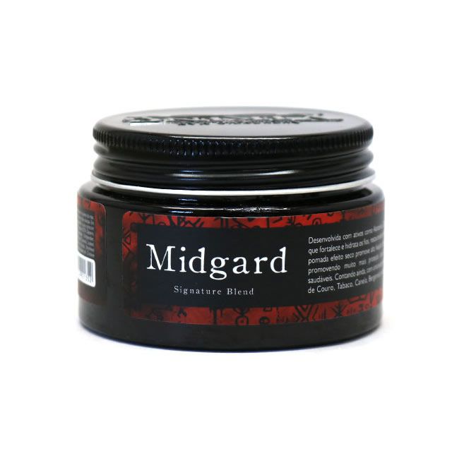 Pomada modeladora de cabelo Viking - Midgard - Efeito Seco - 90g