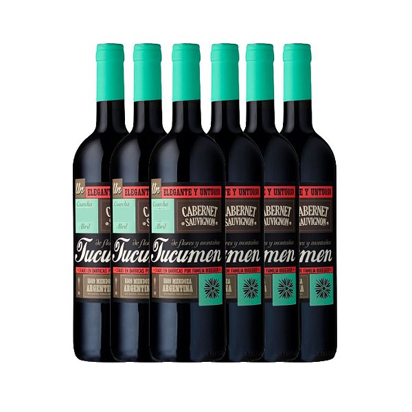 6 Garrafas Vinho tinto Tucumen Reserva Cabernet Sauvingnon 750ml