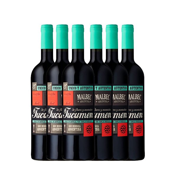 6 Garrafas Vinho tinto Tucumen Reserva Malbec 750ml