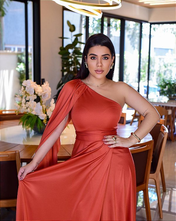 Vestido Capa Terracota
