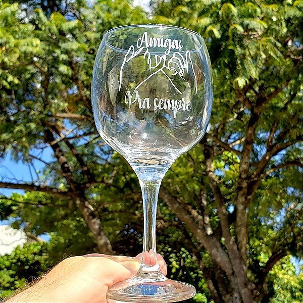 Taça de Gin 600ml - Vidro - AMIGAS PARA SEMPRE