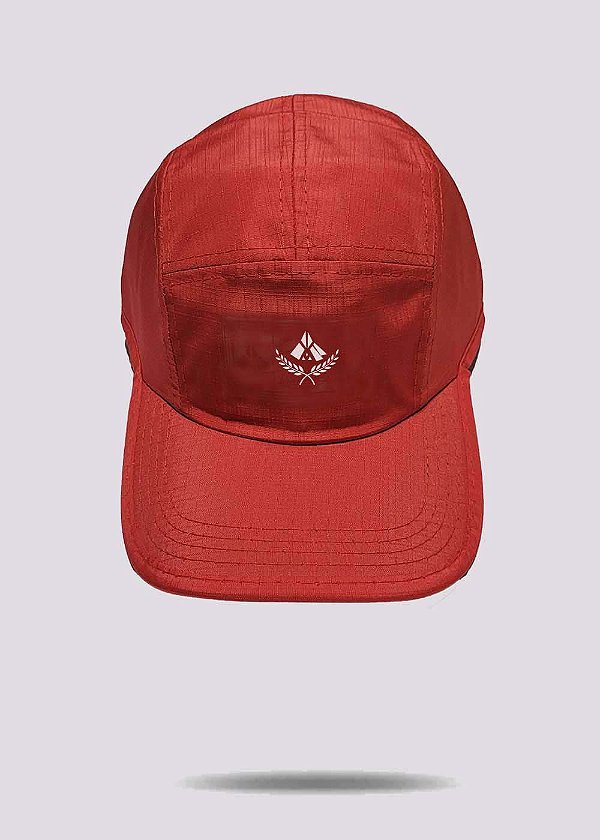 Boné Five Panel Aba Curva Feminino Vermelho