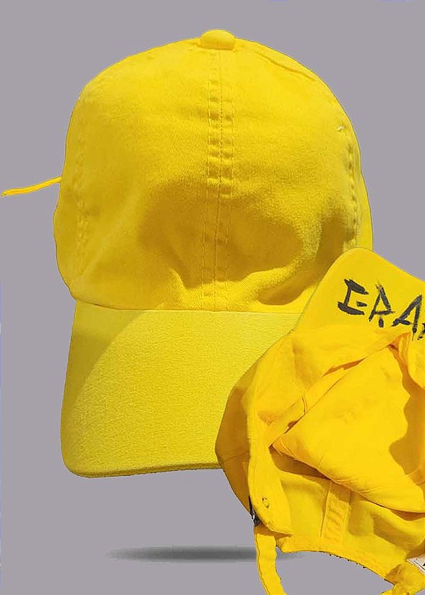 Boné Feminino dad hat Aba Curva  yellow