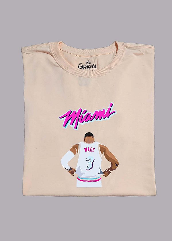 Camiseta Basquete NBA Miami Salmão