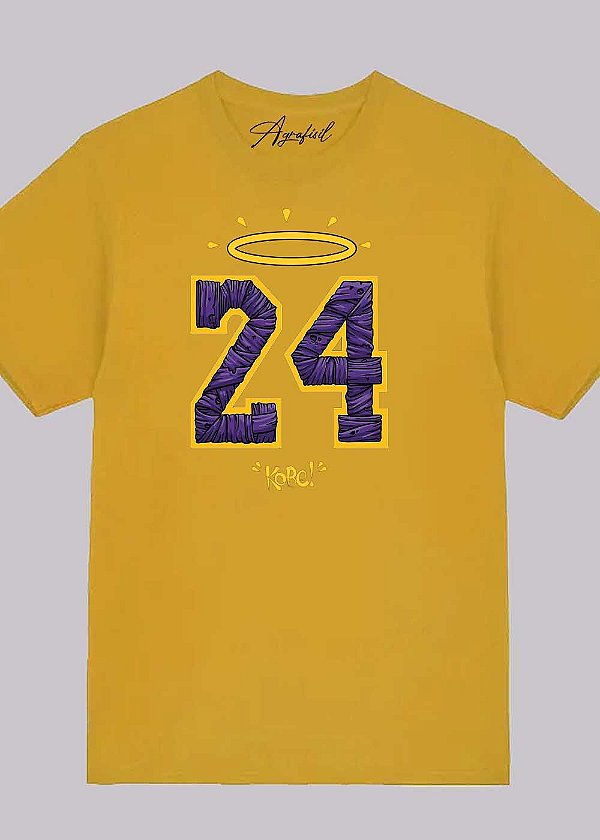 Camiseta Streetwear Kobe 24 Amarela