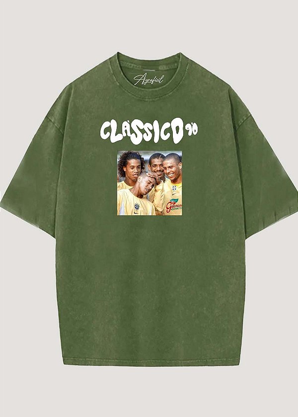 Camiseta Oversized Clássico 90 Verde