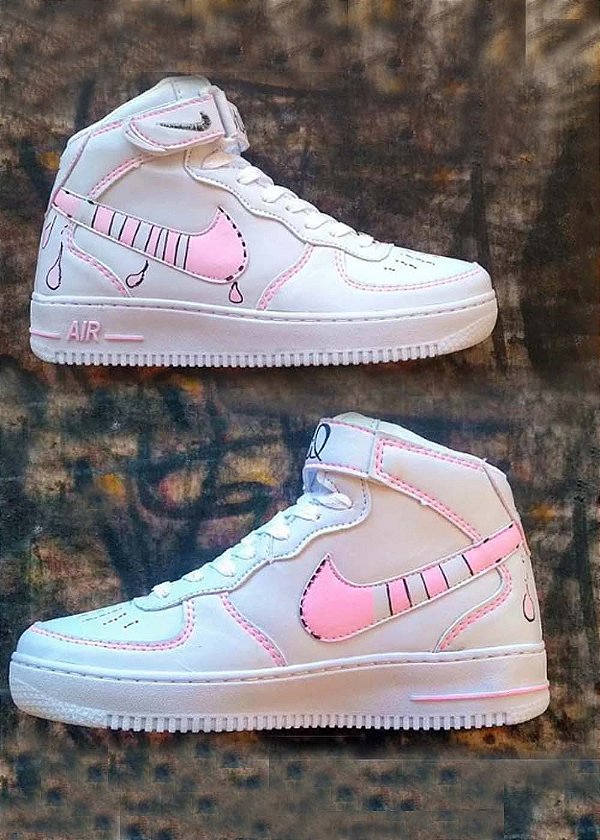 Nike air force mid feminino custom grafisil