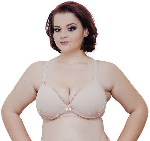 Sutiã Plus Size em Microfibra com Bojo - Nude