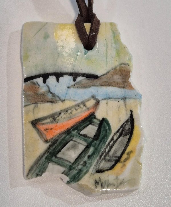 Cerâmica -  Colar Icone -  Prainha VV