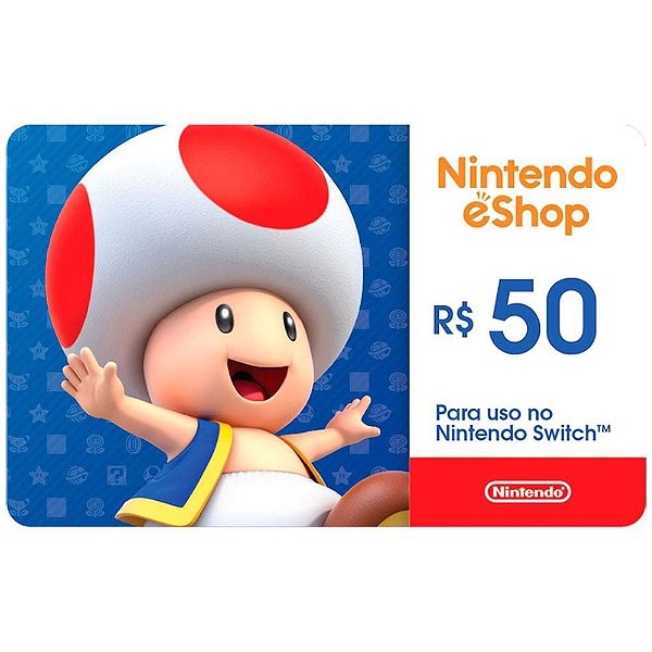 Cartão Presente Nintendo eShop Online