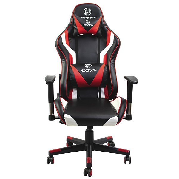 Cadeira Gamer CG-701 Giratoria Reclinável Preto Vermelha Branca Hoopson