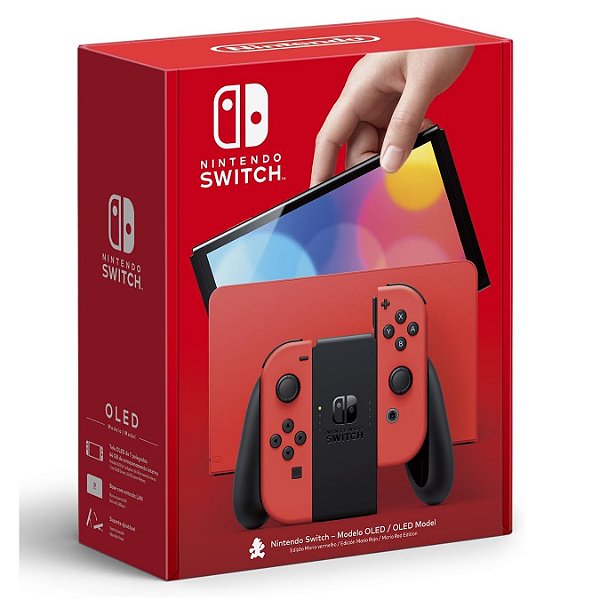 Console Nintendo Switch Oled Edição Mario Vermelho