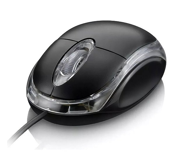 Mouse Óptico USB Preto 1200 Dpi MS-035P Cabo 1,2m Hoopson