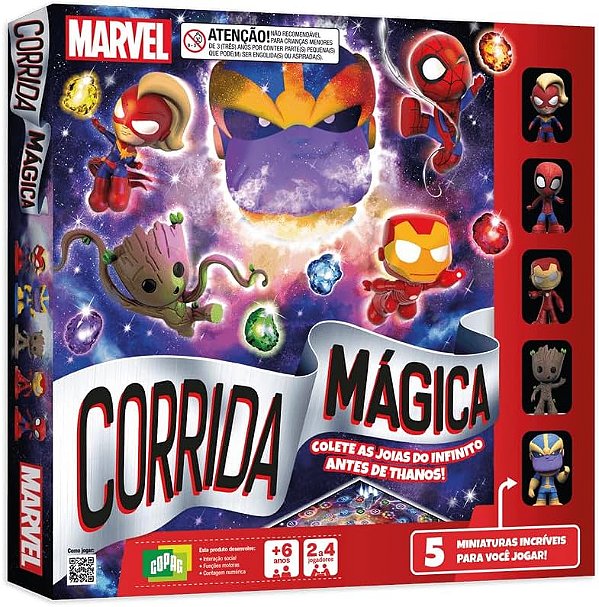 Jogo de Tabuleiro Corrida Mágica Marvel Copag