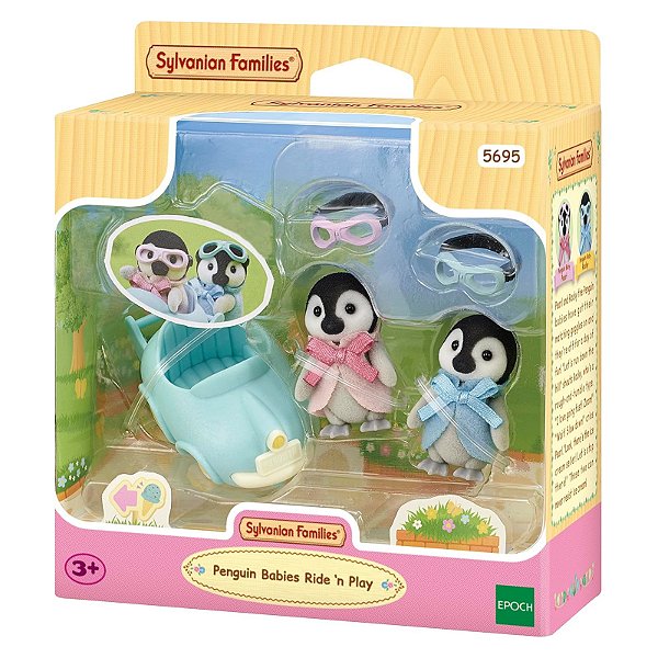 Carrinho de Brincar dos Bebês Pinguins Sylvanian Families