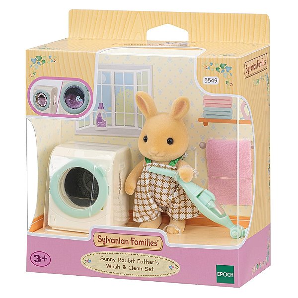 Conjunto Lavagem e Limpeza - Papai Coelho Raio de Sol - Sylvanian Families