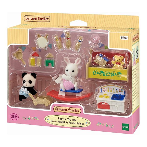Conjunto Brinquedos Divertidos - Bebê Coelho Neve & Bebê Panda - Sylvanian Families