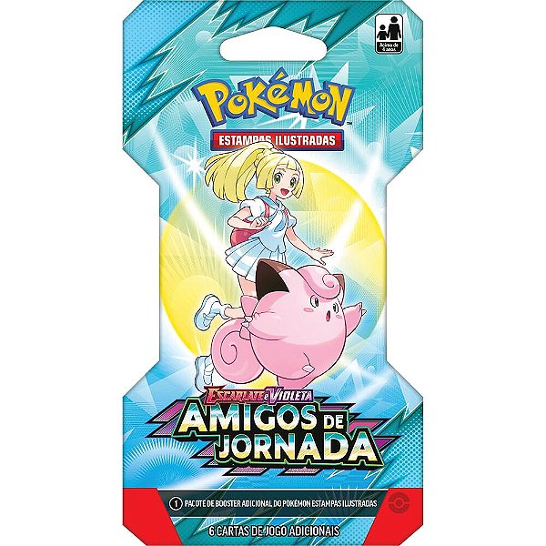 Booster Pokémon Escarlate e Violeta 9 Amigos de Jornada com 6 unidades Copag