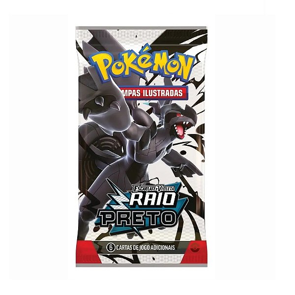 Booster Pokémon Escarlate e Violeta Raio Preto com 6 unidades Copag