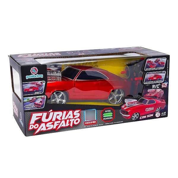 Carrinho de Controle Remoto Fúrias do Asfalto Vermelho