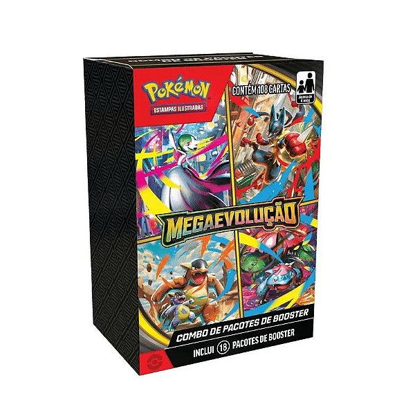 Cartas Pokémon Combo de Booster Mega Evolução Copag
