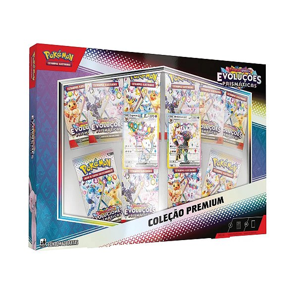 Box Pokémon Coleção Premium Evoluções Prismáticas Copag