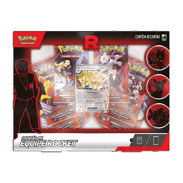 Cartas Pokémon Box Coleção Ex Persian Equipe Rocket Copag