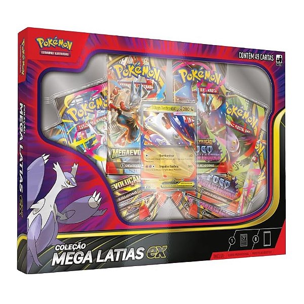 Cartas Pokémon Box Mega Latias Mega Evolução Copag
