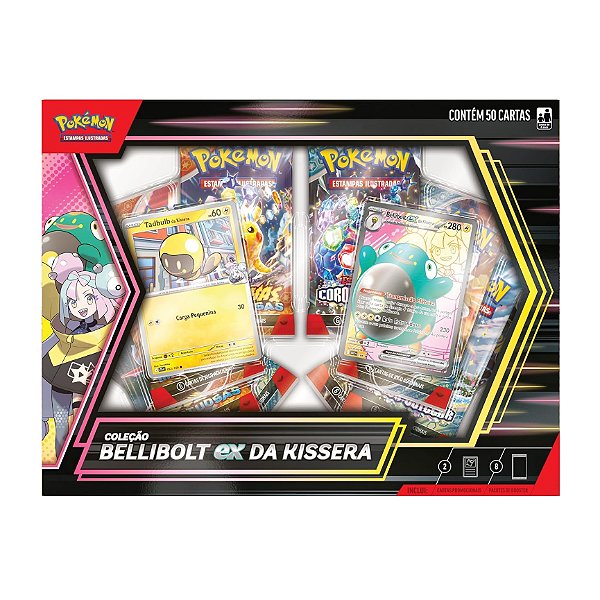 Cartas Pokémon Box Bellbolt Ex da Kissera Copag