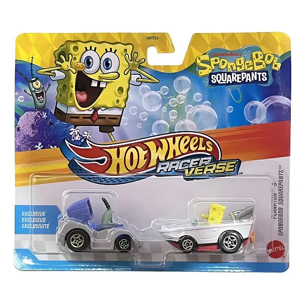 Carrinho Hot Wheels Racer Verse 2026 Bob Esponja & Plankton