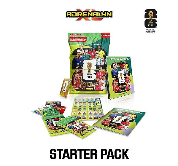 Jogo de Cartas Copa do Mundo 2026 Starter Pack Adrenalyn XL Panini
