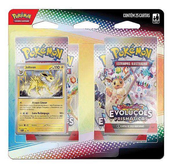 Cartas Blister Pokémon Quádruplo Jolteon Evoluções Prismáticas Copag