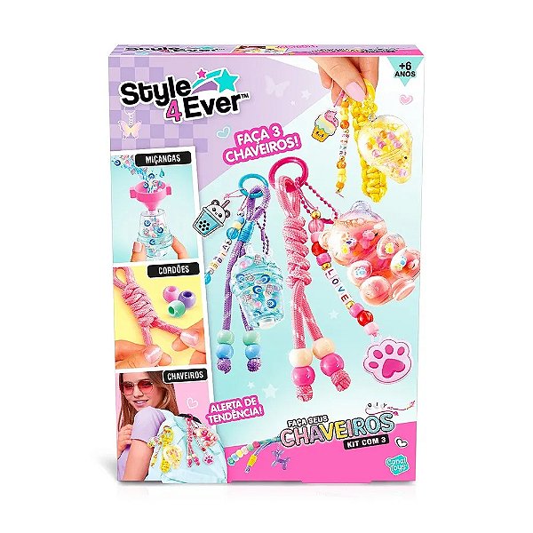 Kit Faça Seus Chaveiros Com 3 Fun
