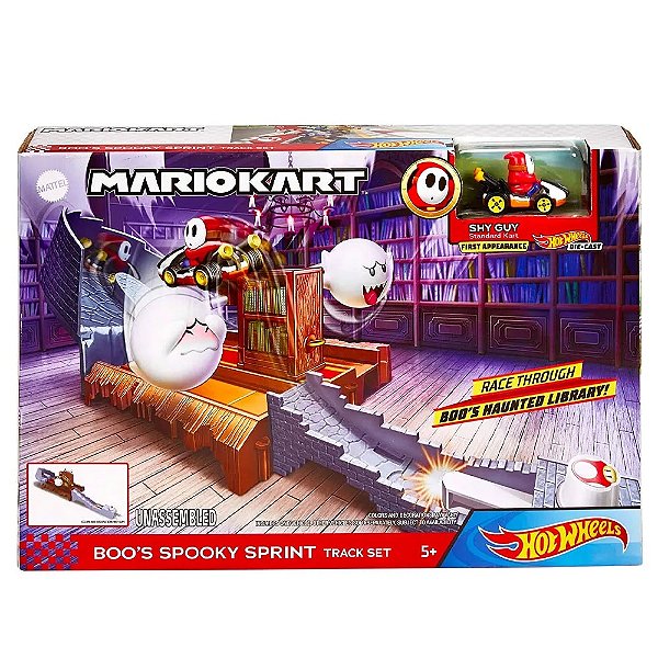 Hot Wheels Mario Kart Pista Boo's Spooky Sprint Shy Guy Mattel
