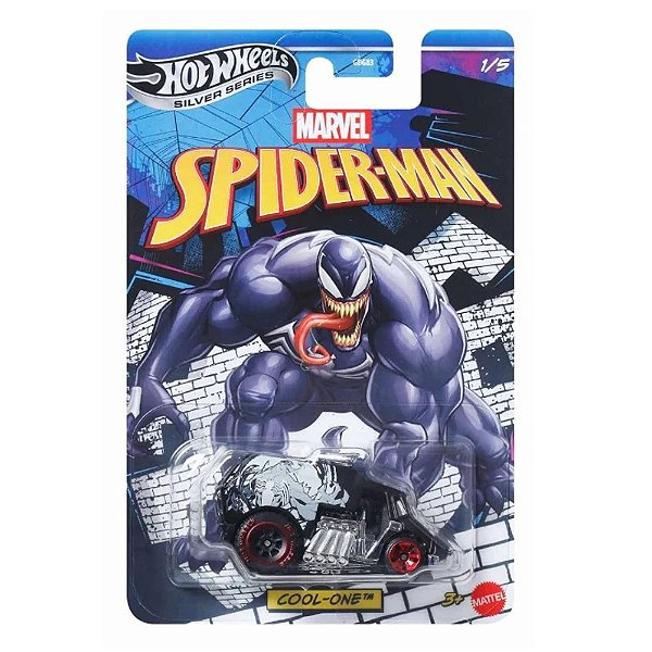Carrinho Hot Wheels Silver Series Marvel Spider-Man Venon Cool-One Mattel