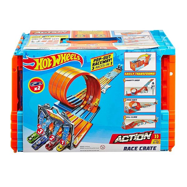 Hot Wheels Action Pista Caixa de Acrobacias 3 em 1 Mattel