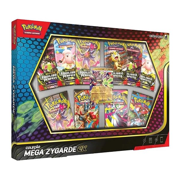 Box Pokémon Coleção Mega Zygarde Copag
