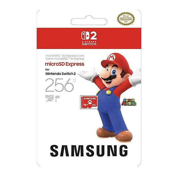 Cartão Nintendo Switch 2 Micro SD Express 256 GB Original Samsung
