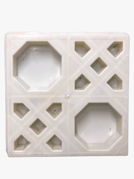 KIT C/ 10 UNIDADES, FORMA PLÁSTICA ABS (R$108,82 UND) ELEMENTO VAZADO ARÁBE 39X39X7